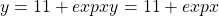 y=11+exp−xy=11+exp−x