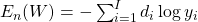 E_n(W) = -\sum_{i=1}^{I}d_i \log y_i