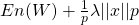 En(W) + \frac{1}{p}\lambda||x||p